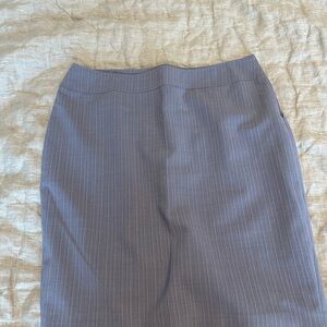 The Limited Charcoal Pinstripe Pencil Skirt